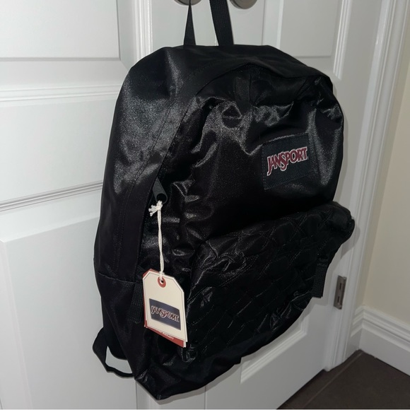 Jansport Bags Jansport Black Satin Quilted Backpack Poshmark